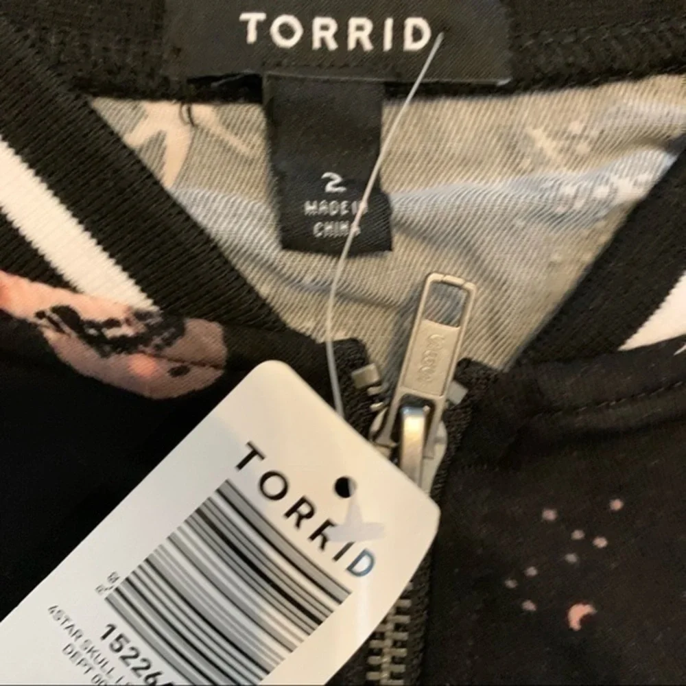 NWT Torrid size 2 Star skull bomber jacket
